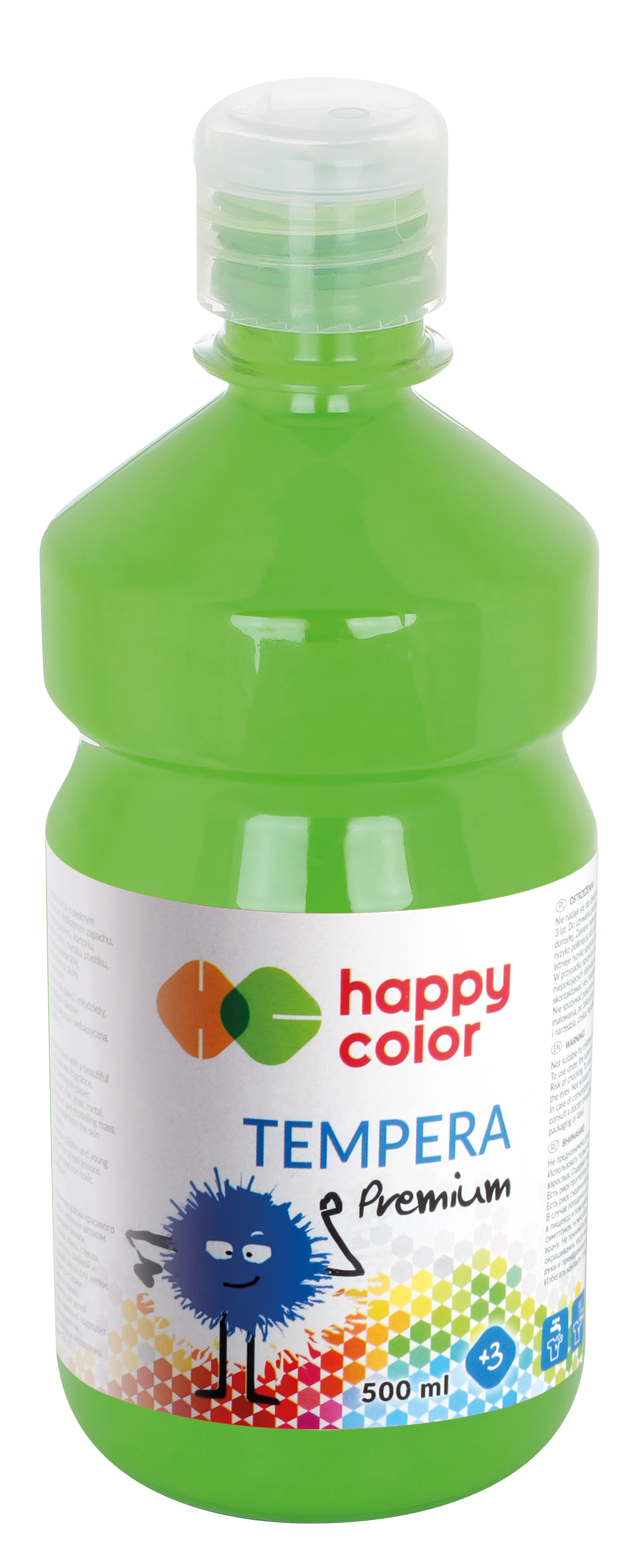 Farba tempera plakatowa jasnozielona 500 ml Premium nr 51 Happy Color HA 3310 500-51