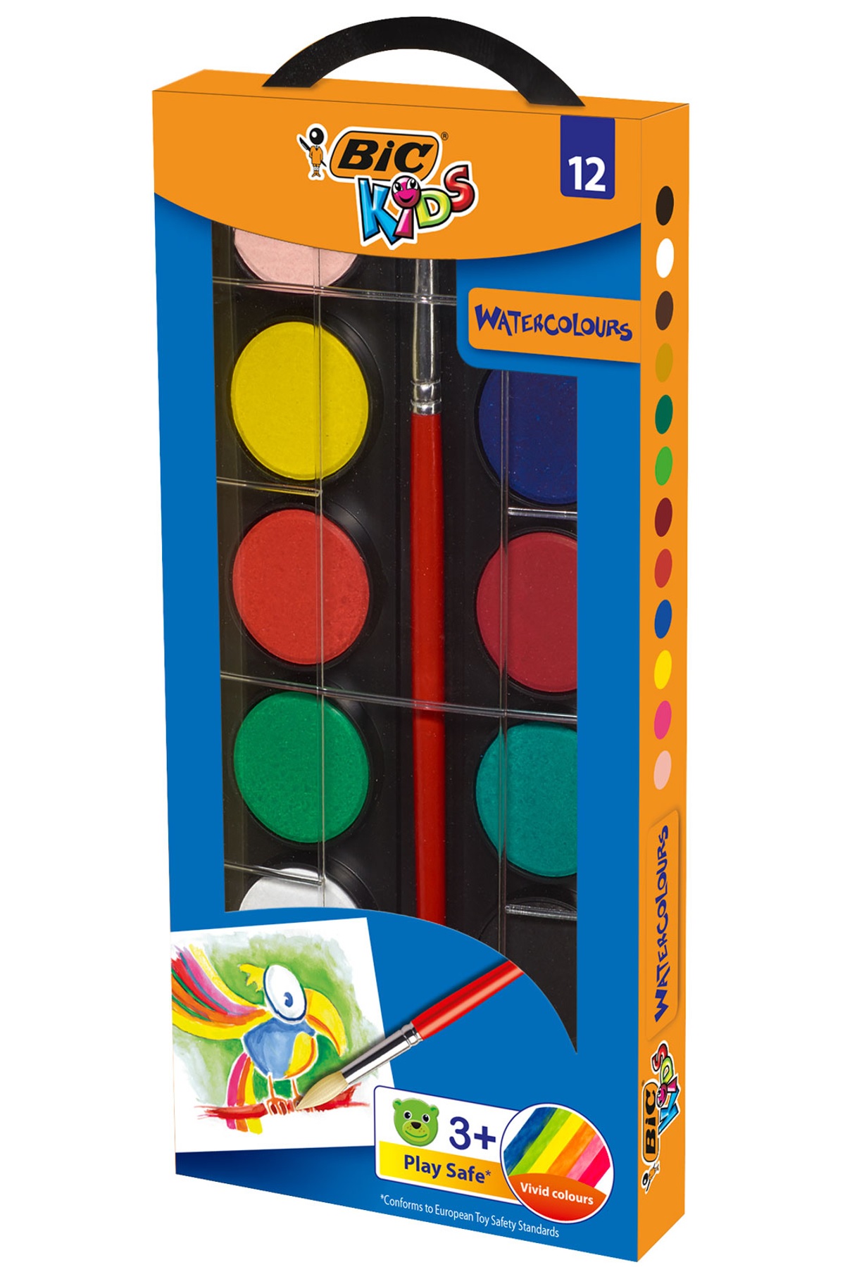 Farby akwarelowe 12 kolorów BiC® Kids 85440