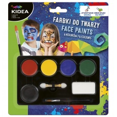 Farby do malowania twarzy Kidea 6 kolorów Derform FDT6KA