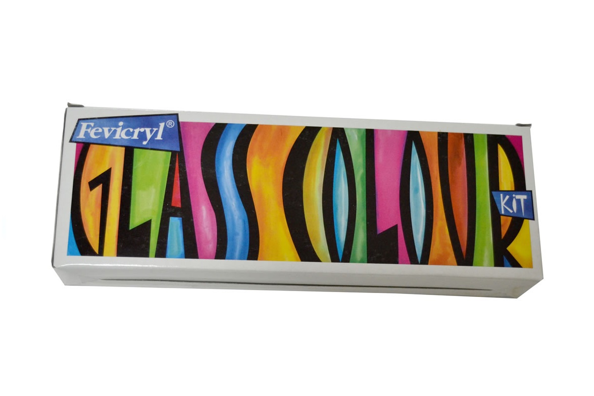 Farby do szkła 6 kolorów Glass Colours Kit Fevicryl Pidilite PID481997