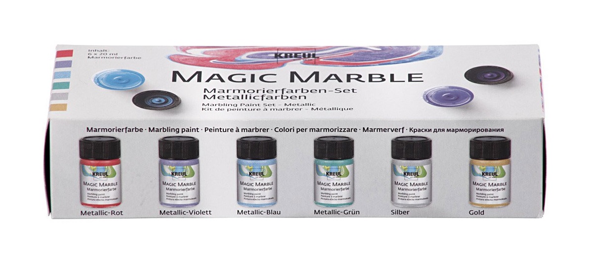 Farby marmurkowe metalik 6 x 20 ml Magic Marble C.Kreul