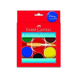 Farby wodne akwarelowe Jumbo 6 kolorów, Faber-Castell 125007