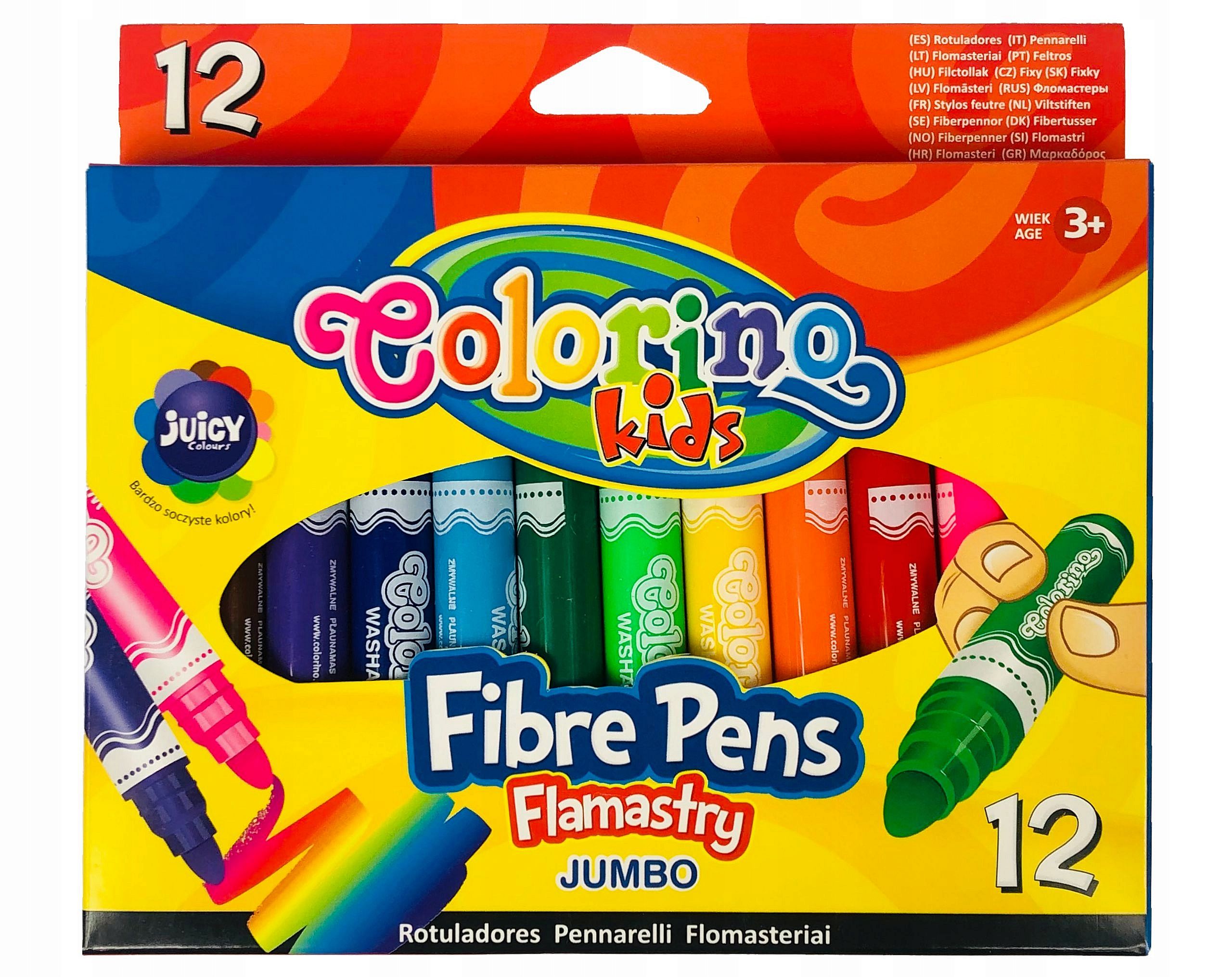 Flamastry Jumbo 12 kolorów Colorino Kids Patio 42651