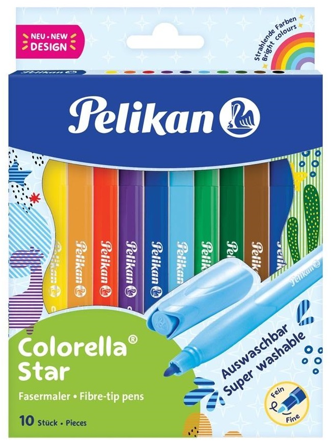 Flamastry szkolne 10 kolorów Pelikan colorella Star 822291