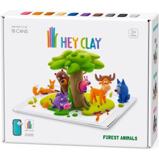 Hey Clay Masa plastyczna Zwierzęta leśne TM Toys HCL60022