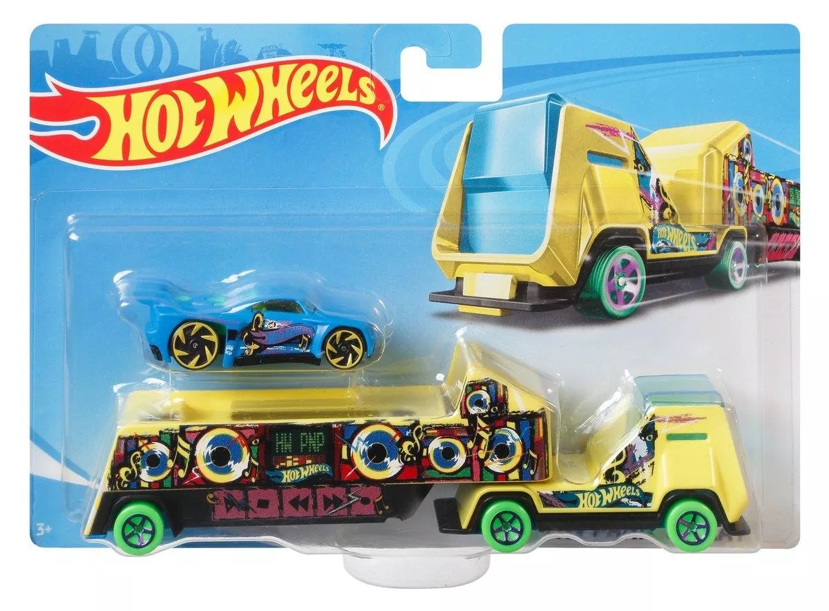 Hot Wheels Ciężarówka z samochodem Mattel Park \'N Play BDW51 GBF17
