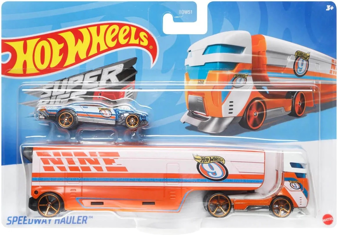 Hot Wheels Ciężarówka z samochodem Mattel Park \'N Play BDW51 DKF82 Speedway Hauler