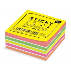 Karteczki samoprzylepne kolorowe 250 Sticky Notes Cube 50x50 mm Interdruk 66804
