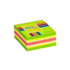 Karteczki samoprzylepne mix pastelowe i neonowe 51x51 mm 250 kartek Stick'n Hopax 21534 Zieleń