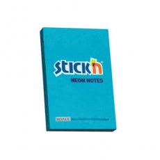 Karteczki samoprzylepne neonowe niebieskie 76x51 mm 100 kartek Stick'n Hopax 21207