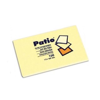 Karteczki samoprzylepne żółte 75x100 mm Patio