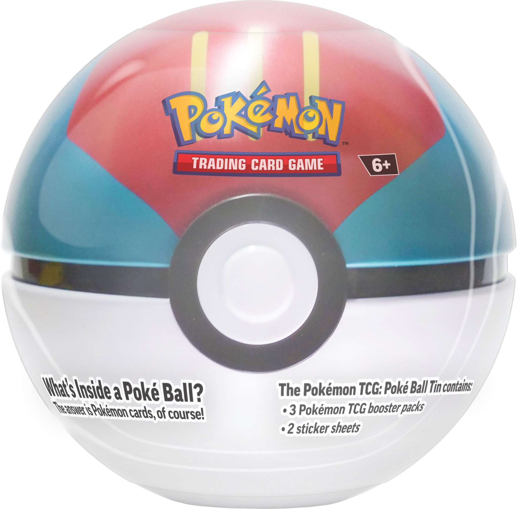 Karty Pokemon TCG Poke Ball Tin 2023 Zestaw kolekcjonerski 85275 niebiesko-czerwony