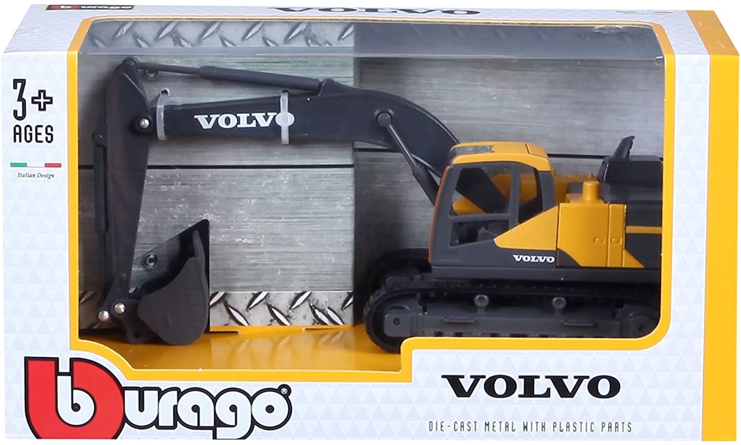Koparka Volvo EC220E Excavator Yellow/Grey 1:50 Bburago 18-32086
