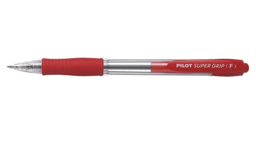 Długopis olejowy Super Grip F BPGP-10R-F Pilot czerwony