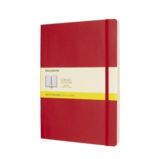 Moleskine Classic Notes w kratkę miękka oprawa czerwony XL MOQP622F2 