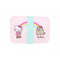 Kot Pusheen™ i Hello Kitty śniadaniówka ze sztućcami PUKT5204 Pojemnik śniadaniowy