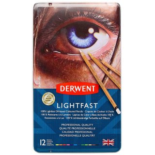 Kredki artystyczne Lightfast 12 kolorów Derwent 2302719