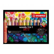 Kredki grube Woody 3w1 Arty 10 kolorów Stabilo 880/10-1-201