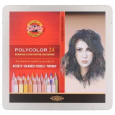 Kredki ołówkowe 24 kolory Polycolor Portret Koh-I-Noor 3824/PO