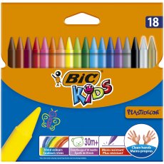 Kredki świecowe Plastidecor 18 kolorów BIC Kids 829771