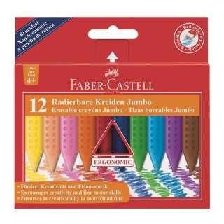 Kredki woskowe Jumbo Grip 12 kolorów, Faber-Castell 122540