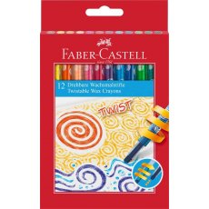 Kredki woskowe wykręcane 12 kolorów Faber-Castell 120003