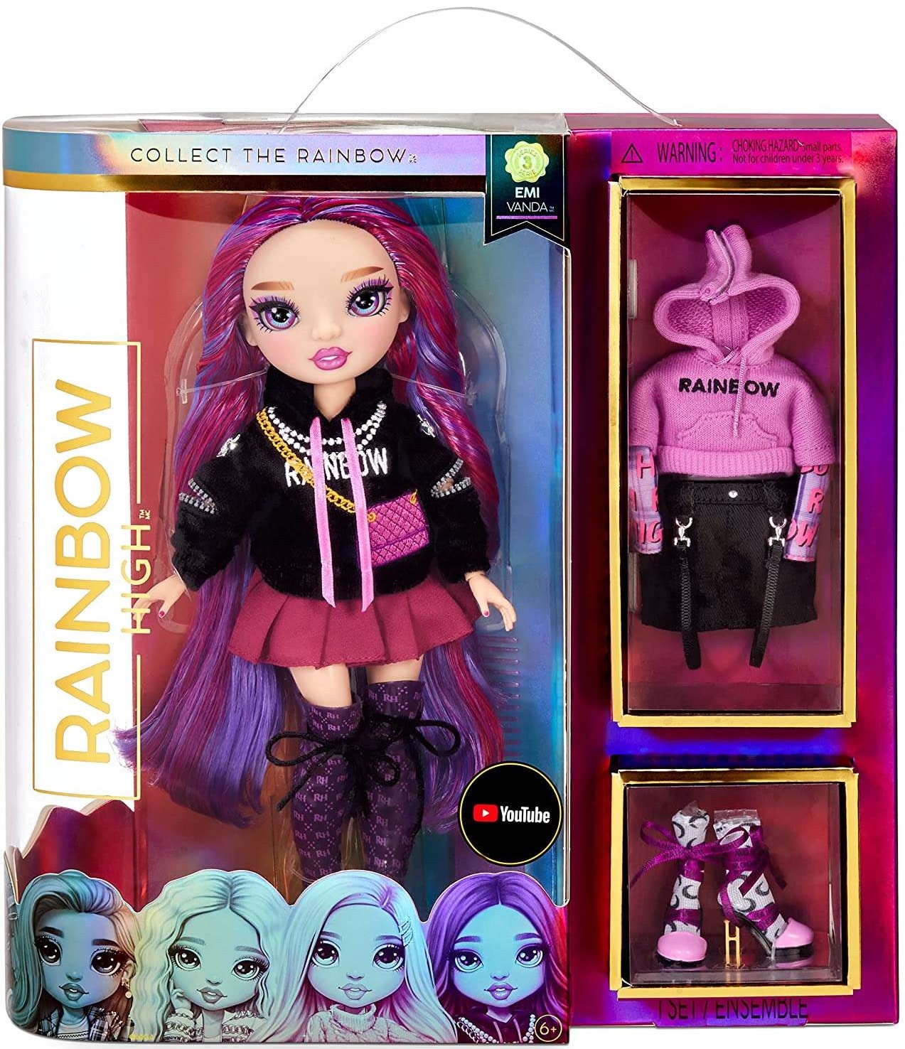 Lalka modowa Rainbow High Core Fashion Doll Emi Vanda MGA Seria 3 575788 Orchid