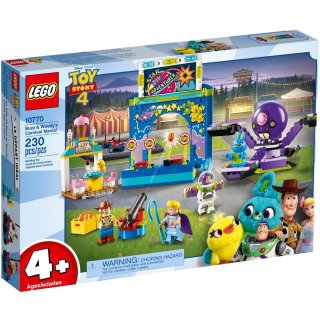 LEGO 4+ 10770 Toy Story 4 Karnawałowe szaleństwo Chudego i Buzza junior