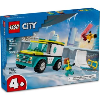 LEGO City 4+ 60403 Karetka i snowboardzista
