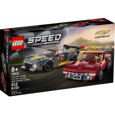 LEGO Speed Champions 76903 Samochody wyścigowe Chevrolet Corvette C8.R i 1968 Chevrolet Corvette