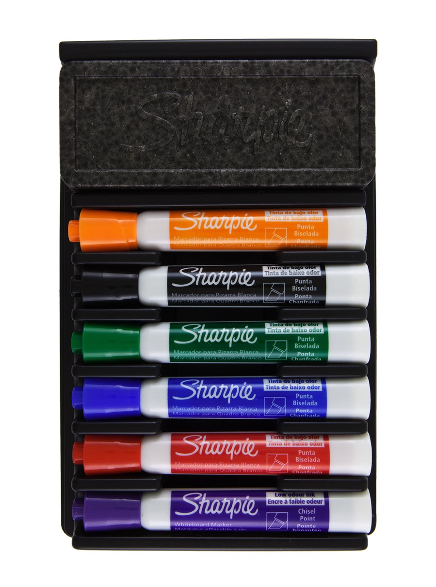 Markery do tablic suchościeralnych 6 kolorów Sharpie Newell Rubbermaid