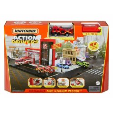 Matchbox Action Drivers Remiza strażacka Mattel HBD74 HBD76 Prawdziwe Przygody Zestaw startowy