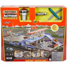 Matchbox Action Drivers Zestaw Lotnisko Światło Dźwięk Mattel HCN34 Prawdziwe Przygody Zestaw startowy 