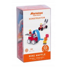 Miękkie klocki Mini Wafle Konstruktor Strażak 60 sztuk Marioinex Waffle 903780 Zestaw mały