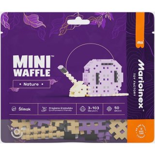 Miękkie klocki Mini Wafle Nature 50 sztuk Marioinex Waffle 906101 Ślimak