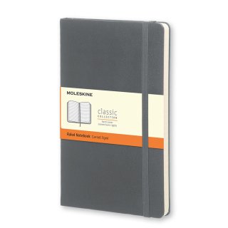 Moleskine Classic Notebook Notes w linie szary twarda oprawa L, MOQP060A1