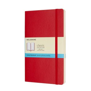 Moleskine Classic Notebook Notes w kropki czerwony miękka oprawa L, MOQP619F2 