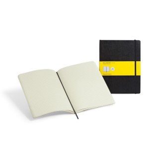 Moleskine® Notes XL w kratkę miękka oprawa czarny QP622