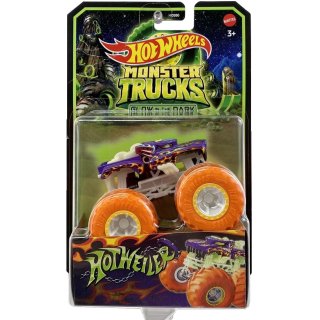 Monster Trucks Pojazd świecący w ciemności 1:64 Mattel HCB50 HGD11 Hot Weiler