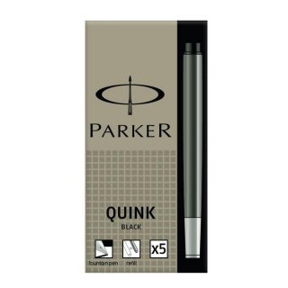 Naboje atramentowe długie Parker Quink czarne 5 sztuk, Parker S0116200