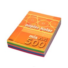Papier do ksero drukarki kolorowy A4 500 arkuszy mix 80 g Kreska 5 kolorów