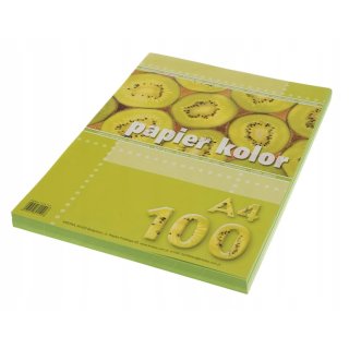 Papier do ksero drukarki zielony A4 100 arkuszy 80 g Kreska 