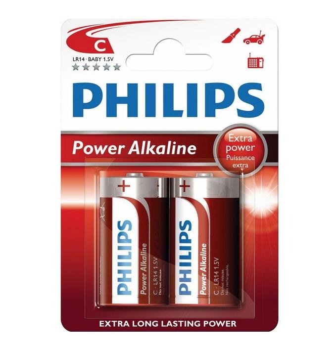 Philips bateria alkaliczna Power 1,5V C LR14 Baby