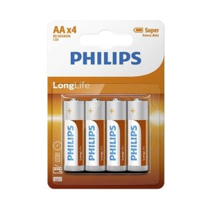 Philips bateria cynkowo-węglowa LongLife 1,5V AA R6 Mignon