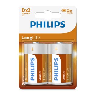 Philips bateria cynkowo-węglowa LongLife 1,5V D LR20 Mono
