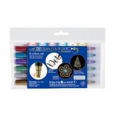 Pisaki Clean Color Dot Metallic 6 kolorów Kuretake TC-8100/6V