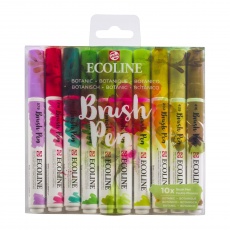Pisaki pędzelkowe Ecoline Brush Pen Botanic 10 kolorów Royal Talens 11509804
