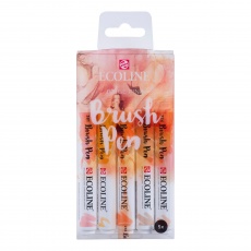 Pisaki pędzelkowe Ecoline Brush Pen Beige Pink 5 kolorów Royal Talens 11509911