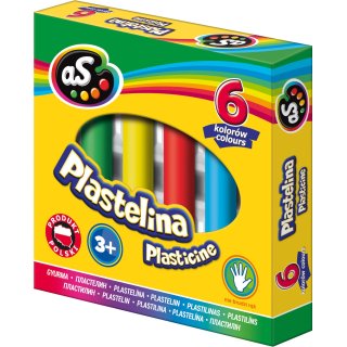 Plastelina szkolna okrągła AS 6 kolorów Astra 39289