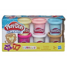 Play-Doh™ Confetti Ciastolina z konfetti Zestaw uzupełniający 6 tub Hasbro B3423